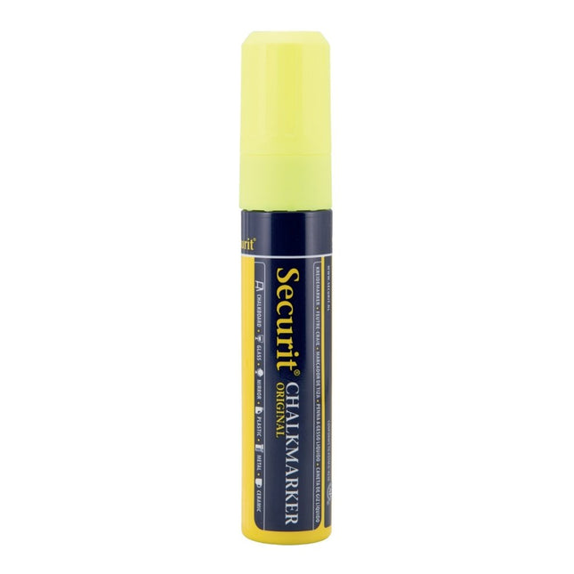 Securit Yellow Liquid Chalk Markers Pack Of 6 7-15mm Nib 15.5x2.7x2.7cm - hospitality