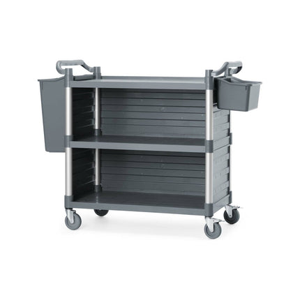 Service Trolley with Side Panels, 3-shelf, 1010x500x(h)960mm - hospitality