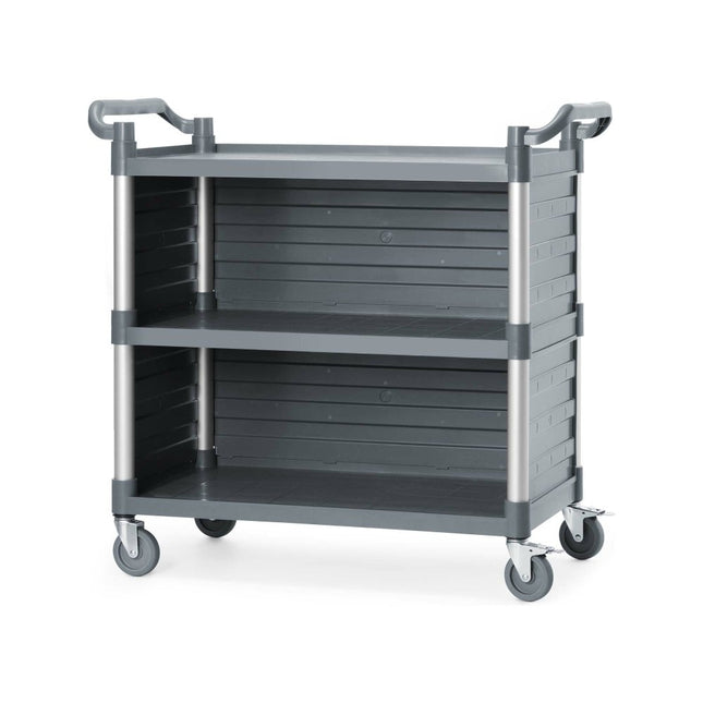 Service Trolley with Side Panels, 3-shelf, 1010x500x(h)960mm - hospitality
