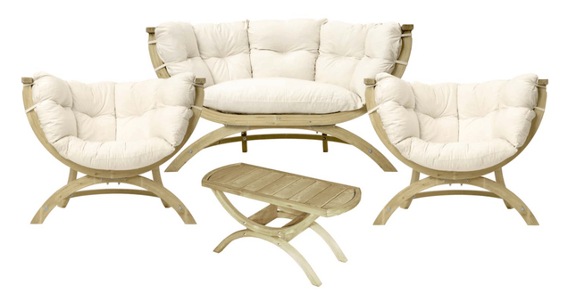 Siena Lounge Set – 2-Seater Sofa, 2 Lounge Chairs & Tavolino Table - CWDH