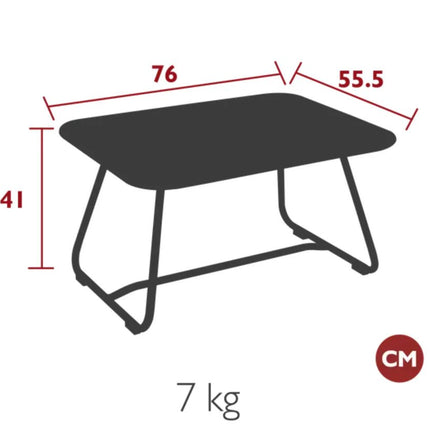 Sixties Low Table 76 x 55.5cm - hospitality