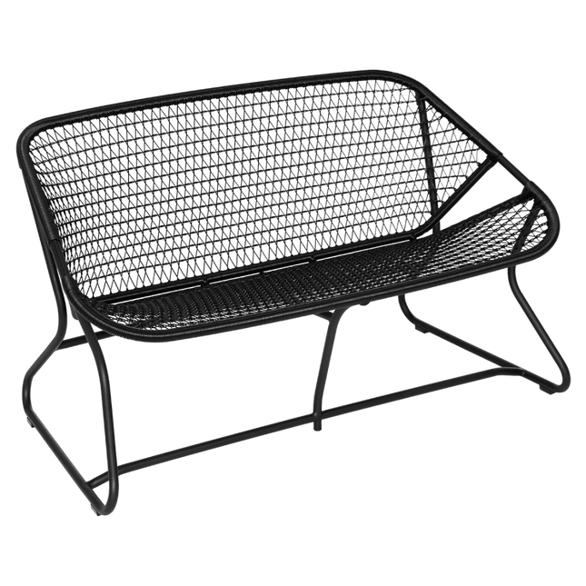 Sixties Woven 2-Seater Outdoor Bench - CWDH
