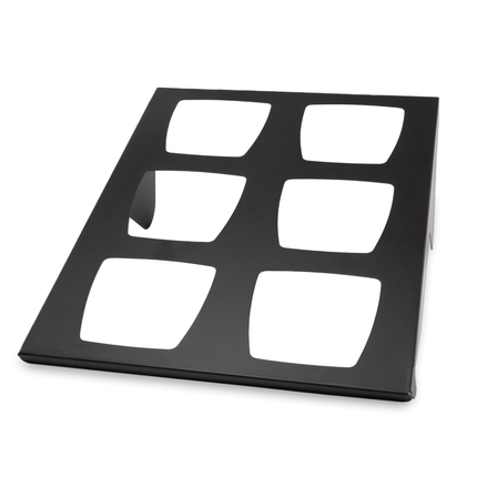 Skiatos Black Buffet display for 6 bowls, 500 x 745 x 330 mm - hospitality