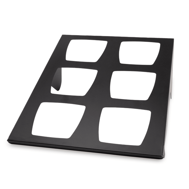 Skiatos Black Buffet display for 6 bowls, 500 x 745 x 330 mm - hospitality