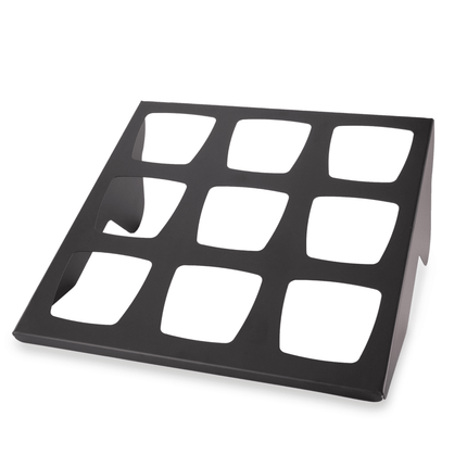 Skiatos Black Buffet display for 9 bowls, 333 x375 x 120 mm - hospitality