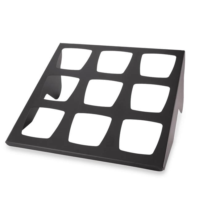 Skiatos Black Buffet display for 9 bowls, 333 x375 x 120 mm - hospitality