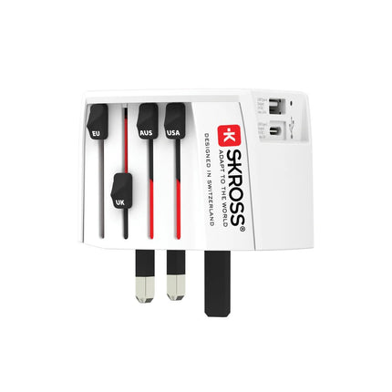 SKROSS World Travel Adapter MUV 2-pole with USB A and C - hospitality