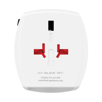 SKROSS World Travel Adapter MUV 2-pole with USB A and C - hospitality