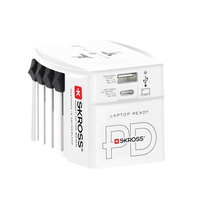 SKROSS World Travel Adapter MUV 65W PD with USB C Cable - hospitality