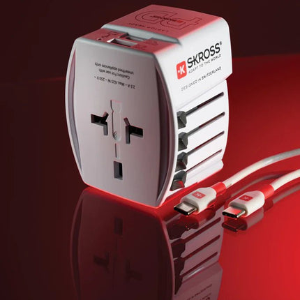 SKROSS World Travel Adapter MUV 65W PD with USB C Cable - hospitality