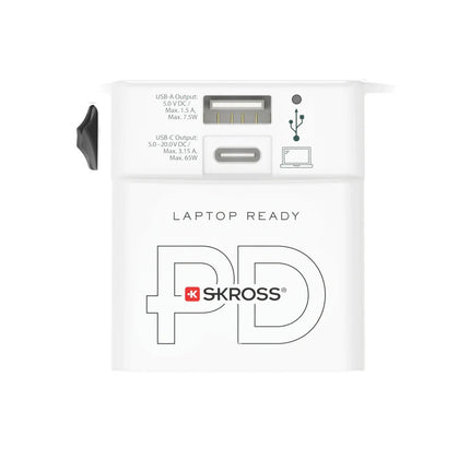 SKROSS World Travel Adapter MUV 65W PD with USB C Cable - hospitality