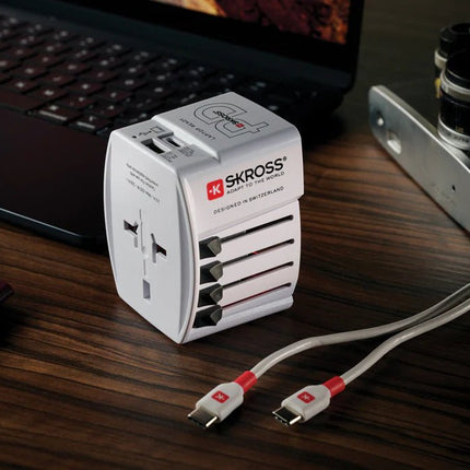 SKROSS World Travel Adapter MUV 65W PD with USB C Cable - hospitality