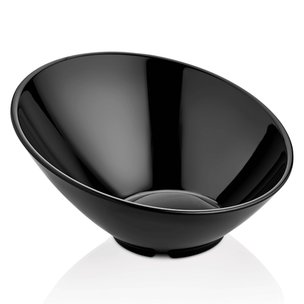 Slanted bowl made of melamine, black, 233x(h)125mm - hospitality