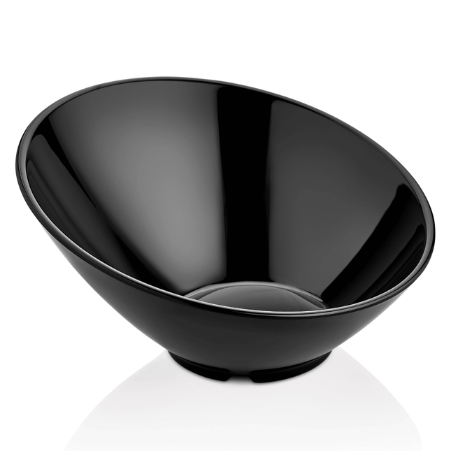 Slanted bowl made of melamine, black, 233x(h)125mm - hospitality