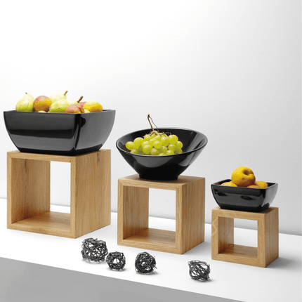 Slanted bowl made of melamine, black, 233x(h)125mm - hospitality