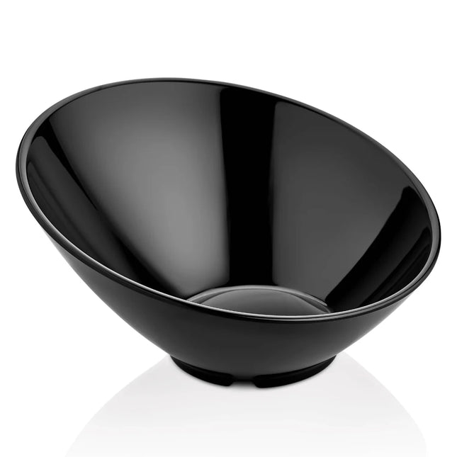 Slanted bowl made of melamine, black, 262x(h)138mm - hospitality