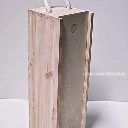 Sliding Lid 1 Bottle Box - Natural x - hospitality