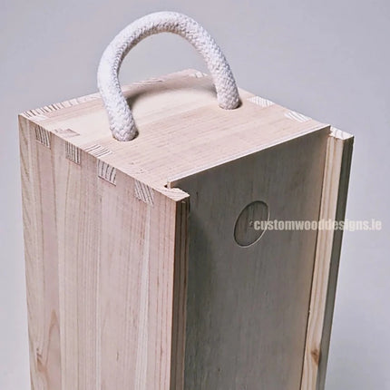 Sliding Lid 1 Bottle Box - Natural x - hospitality