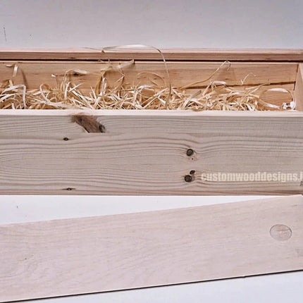 Sliding Lid 1 Bottle Box - Natural x - hospitality