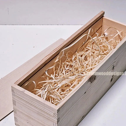 Sliding Lid 1 Bottle Box - Natural x - hospitality