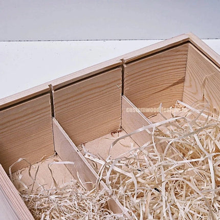 Sliding Lid 1 Bottle Box - Natural x - hospitality