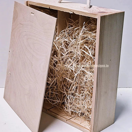 Sliding Lid 1 Bottle Box - Natural x - hospitality