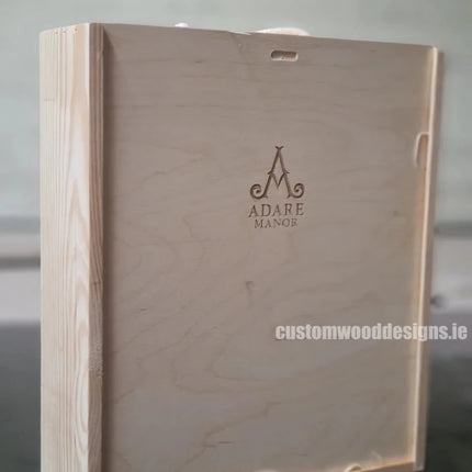 Sliding Lid 1 Bottle Box - Natural x - hospitality