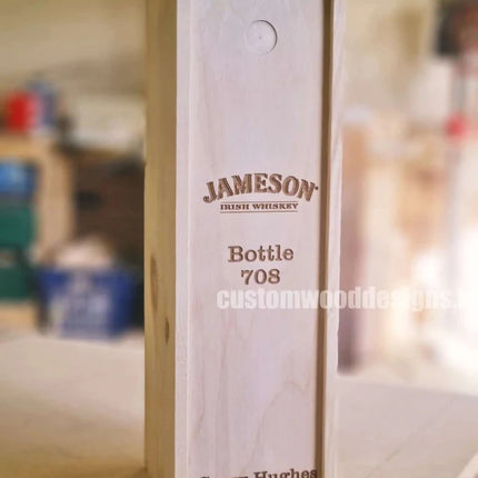 Sliding Lid 1 Bottle Box - Natural x - hospitality