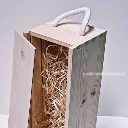 Sliding Lid 1 Bottle Box - Natural x - hospitality