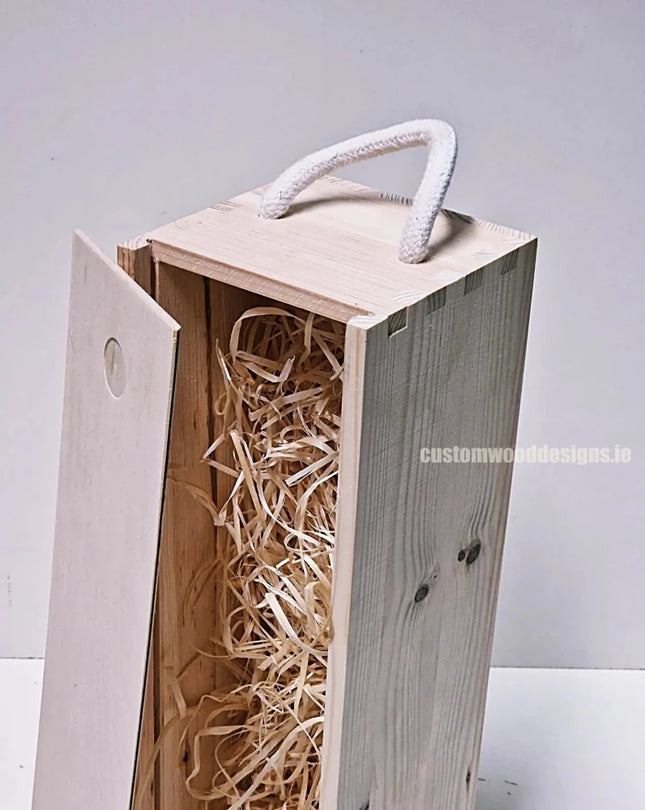 Sliding Lid 1 Bottle Box - Natural x - hospitality