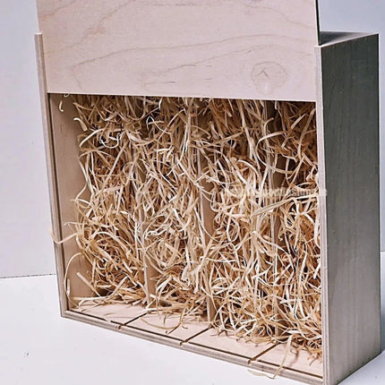 Sliding Lid 1 Bottle Box - Natural x - hospitality