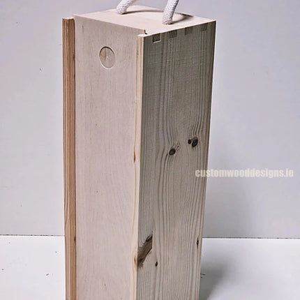Sliding Lid 1 Bottle Box - Natural x - hospitality