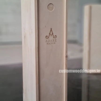 Sliding Lid 1 Bottle Box - Natural x - hospitality