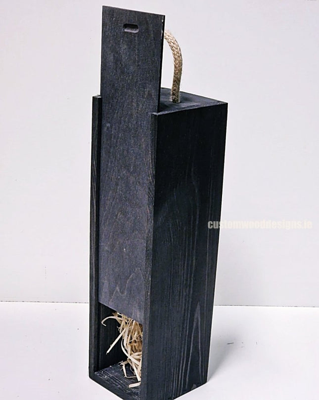 Sliding Lid Bottle Box - Single Black x25 - hospitality