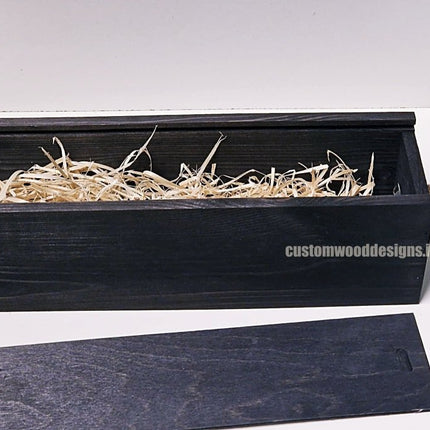 Sliding Lid Bottle Box - Single Black x25 - hospitality