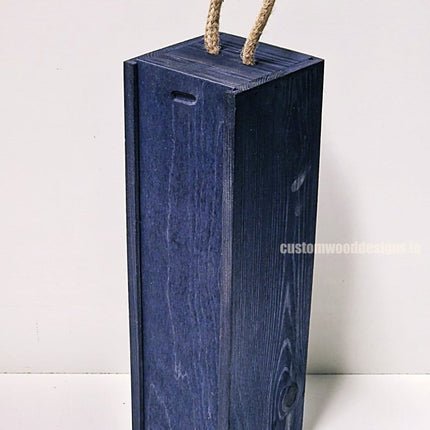 Sliding Lid Bottle Box - Single Blue x25 - hospitality