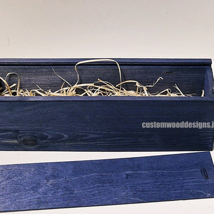 Sliding Lid Bottle Box - Single Blue x25 - hospitality