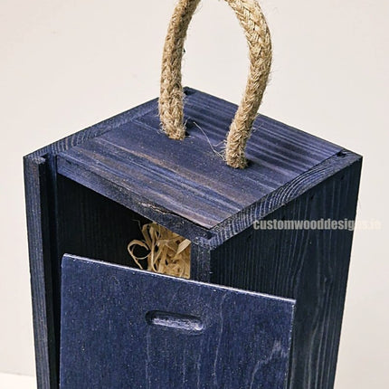 Sliding Lid Bottle Box - Single Blue x25 - hospitality