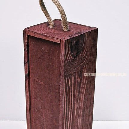 Sliding Lid Bottle Box - Single Burgundy x25 - hospitality
