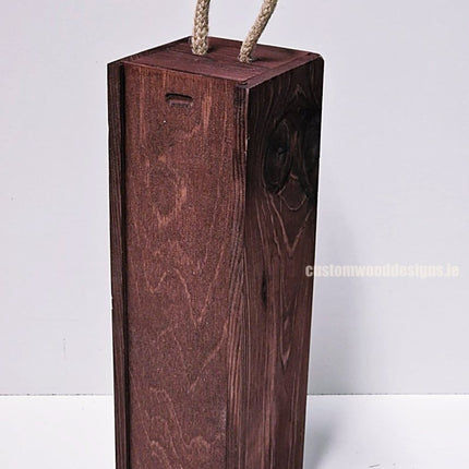 Sliding Lid Bottle Box - Single Burgundy x25 - hospitality