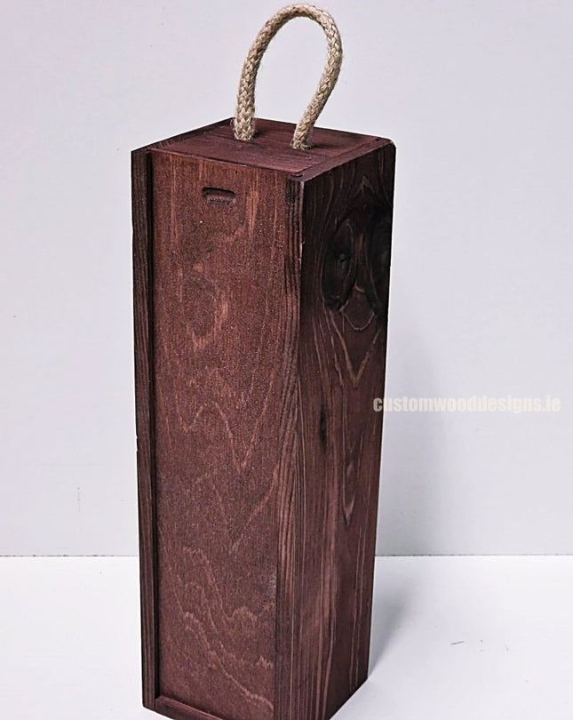 Sliding Lid Bottle Box - Single Burgundy x25 - hospitality