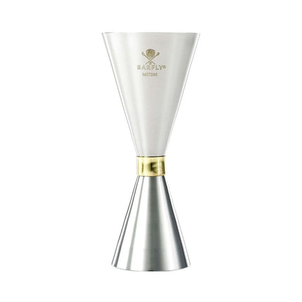 Slim Style jigger, stainless w/gold band, 2 oz., Barfly - hospitality