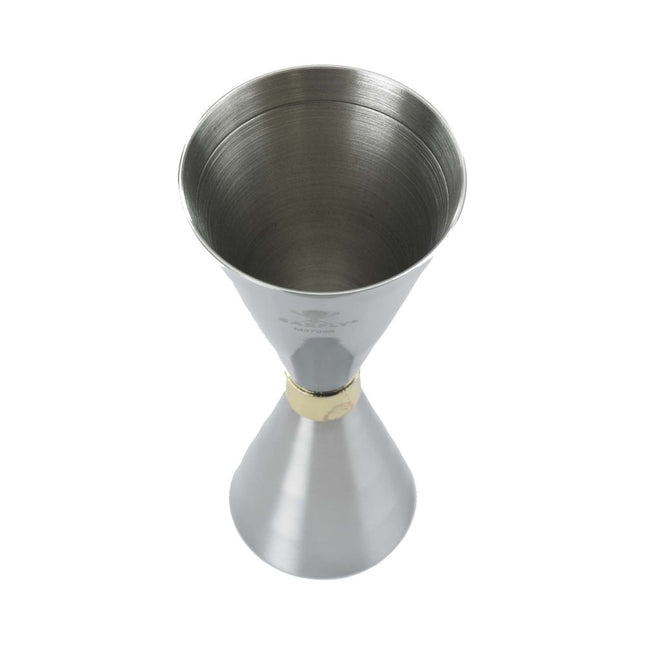Slim Style jigger, stainless w/gold band, 2 oz., Barfly - hospitality