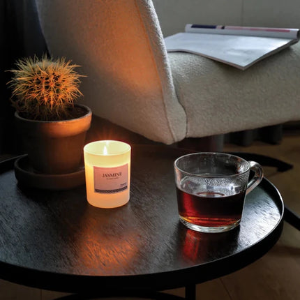 Small scented candle in - hospitality