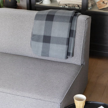 Soft plaid fleece blanket - hospitality