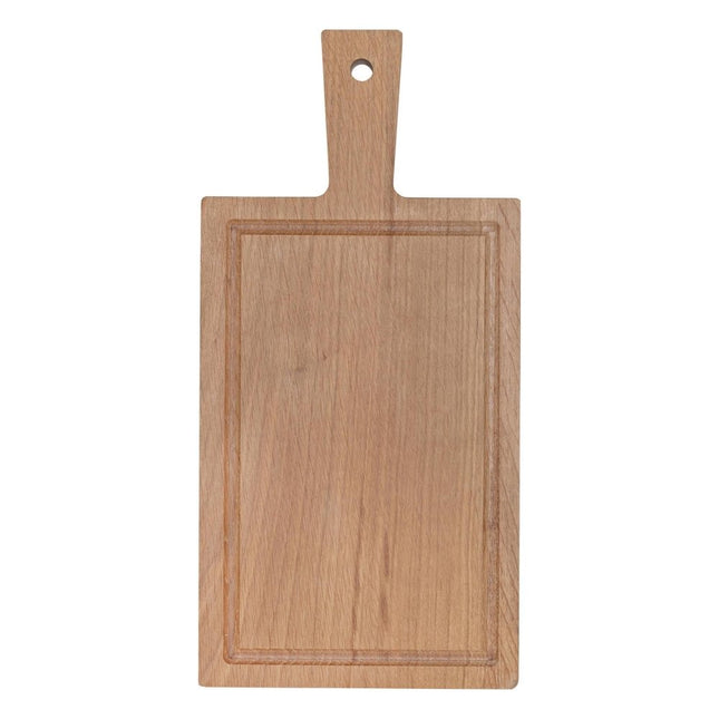 Solid Oak Serving Board With Handle 33x16 Cm Pack Of 25 Durable Kitchen Board Set - hospitality