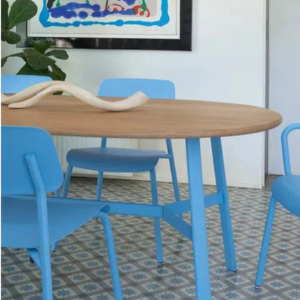SO'O Oval 220 x 95 Oak Table 8 Seater - hospitality