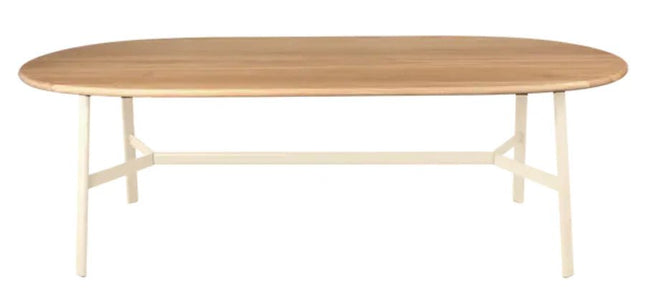 SO'O Oval 220 x 95 Oak Table 8 Seater - hospitality