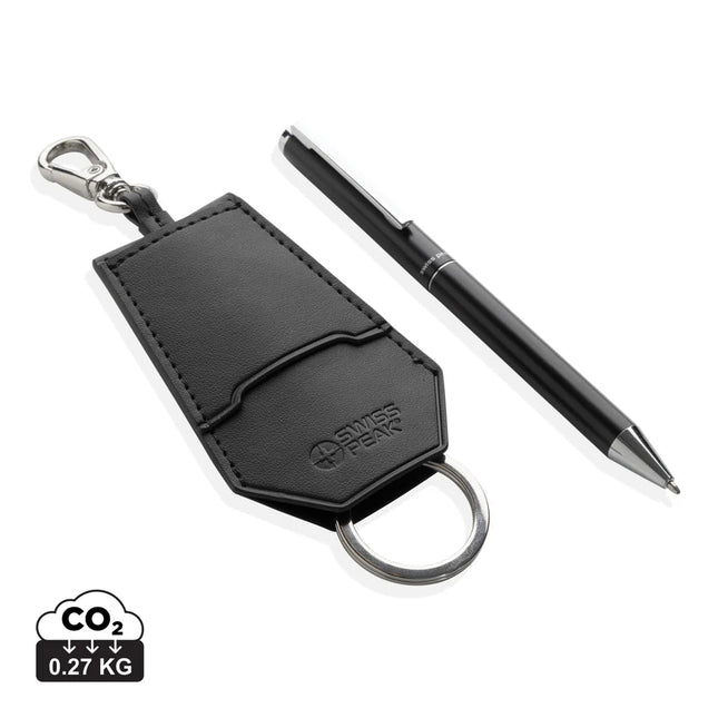 SP Tula RCS certified recycled PU key holder and pen set - hospitality