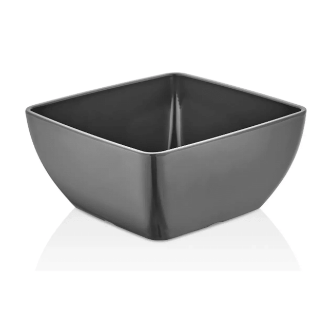 Square Melamine Bowl, Graphite, 190x190x(h)90mm - hospitality